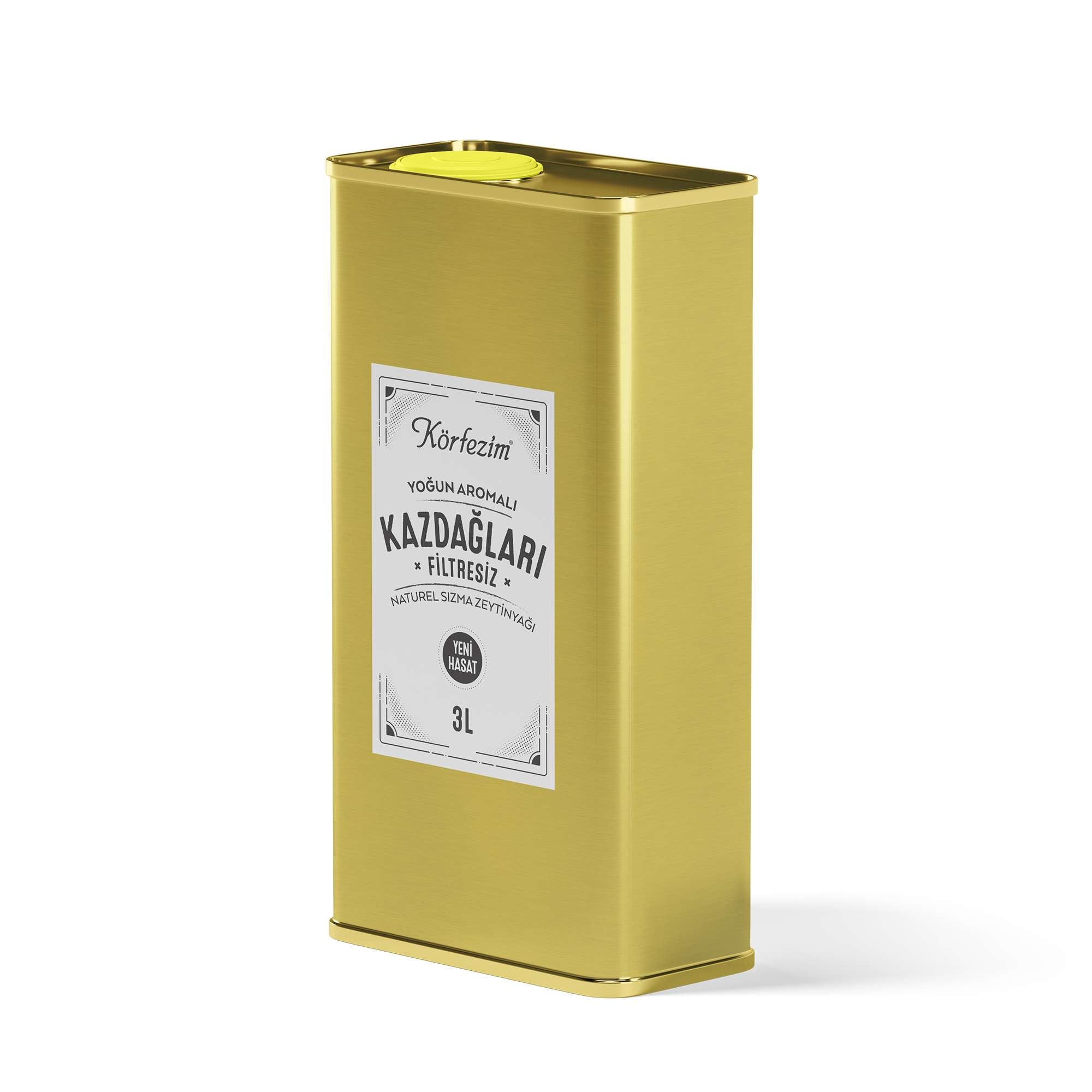 Körfezim Yoğun Aromalı Kazdağlarından Erken Hasat Zeytinyağı - 3 Lt