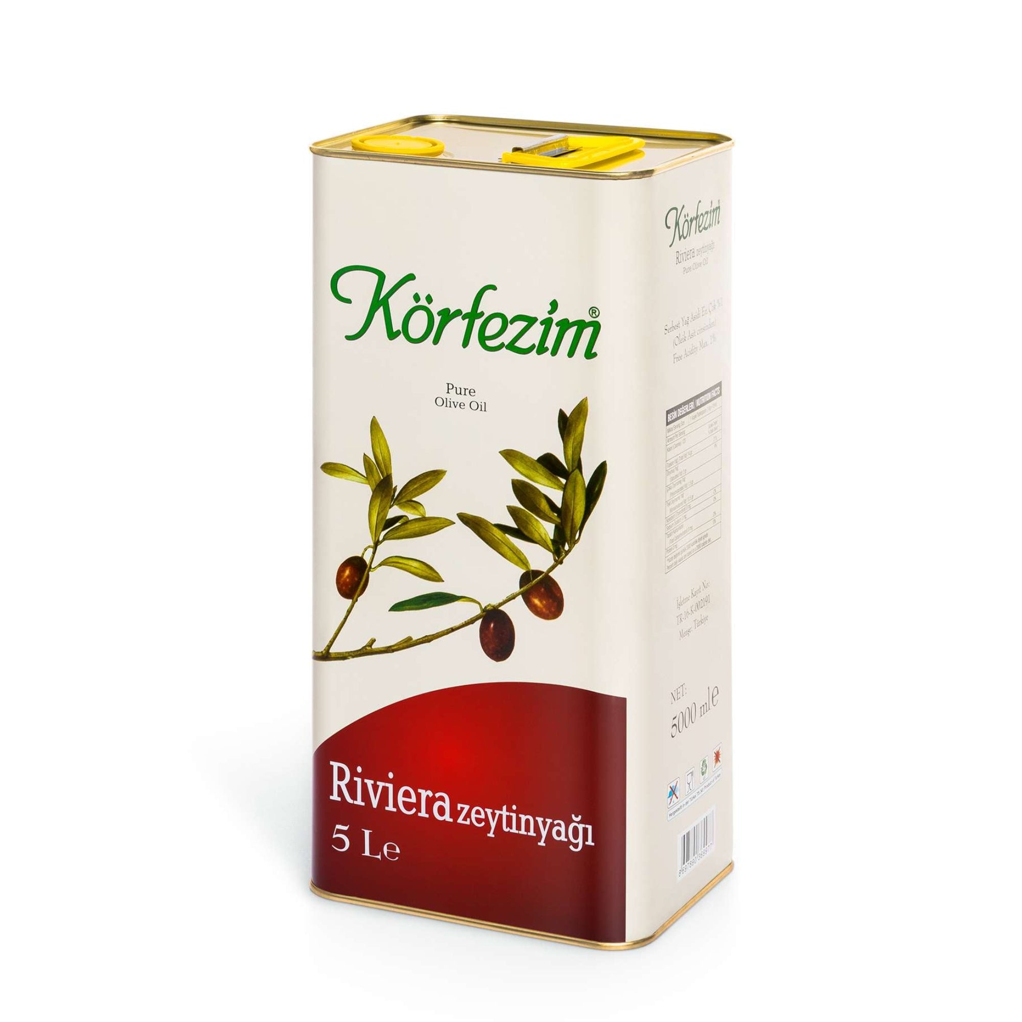 Körfezim Riviera Zeytinyağı Teneke - 5 Litre
