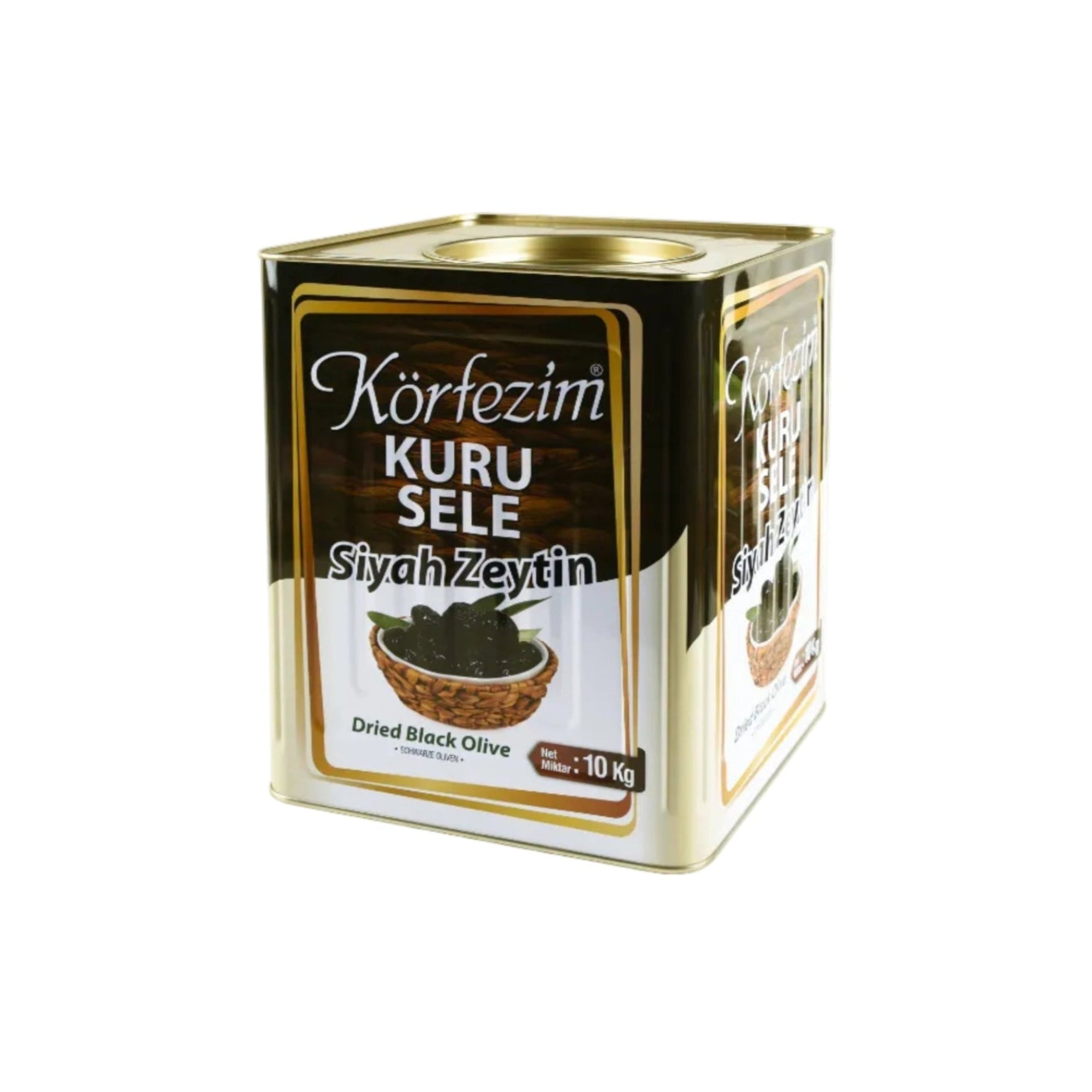 Körfezim Az Tuzlu Kurutma Siyah Gemlik Sele Zeytini - (2XS)- 10 Kg (Kalibre 321-350)