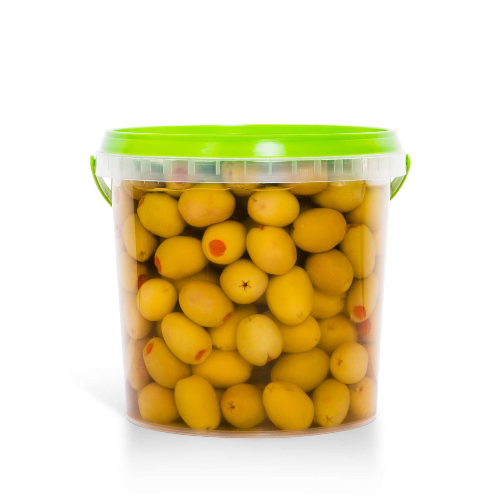 Körfezim Biber Dolgulu Yeşil Zeytin - (4XL) - 1 Kg (Kalibre: 141-160)