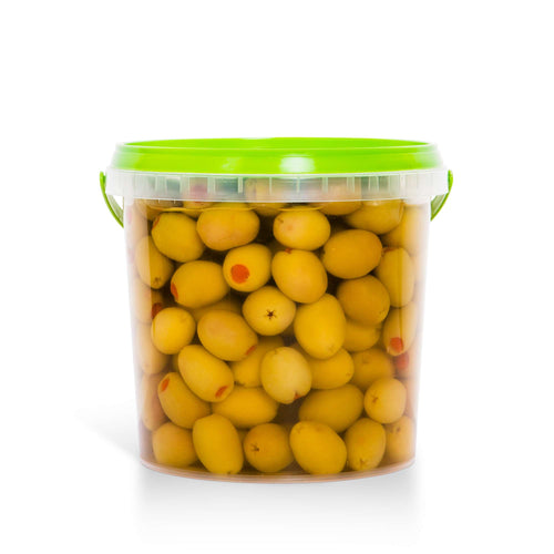 Körfezim Biber Dolgulu Yeşil Zeytin - (4XL) - 1 Kg (Kalibre: 141-160)