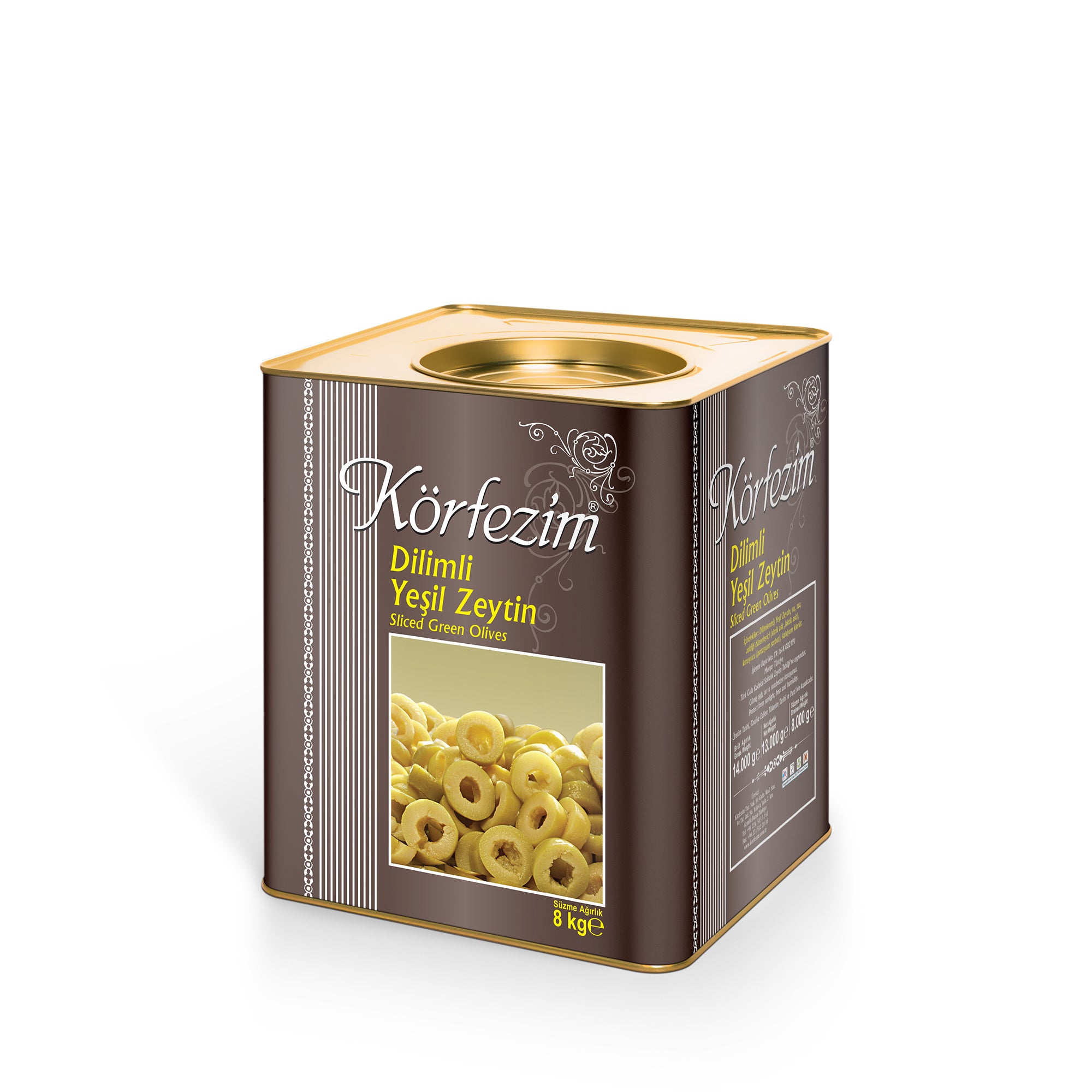 Körfezim Yeşil Dilimli Zeytin - 8 Kg