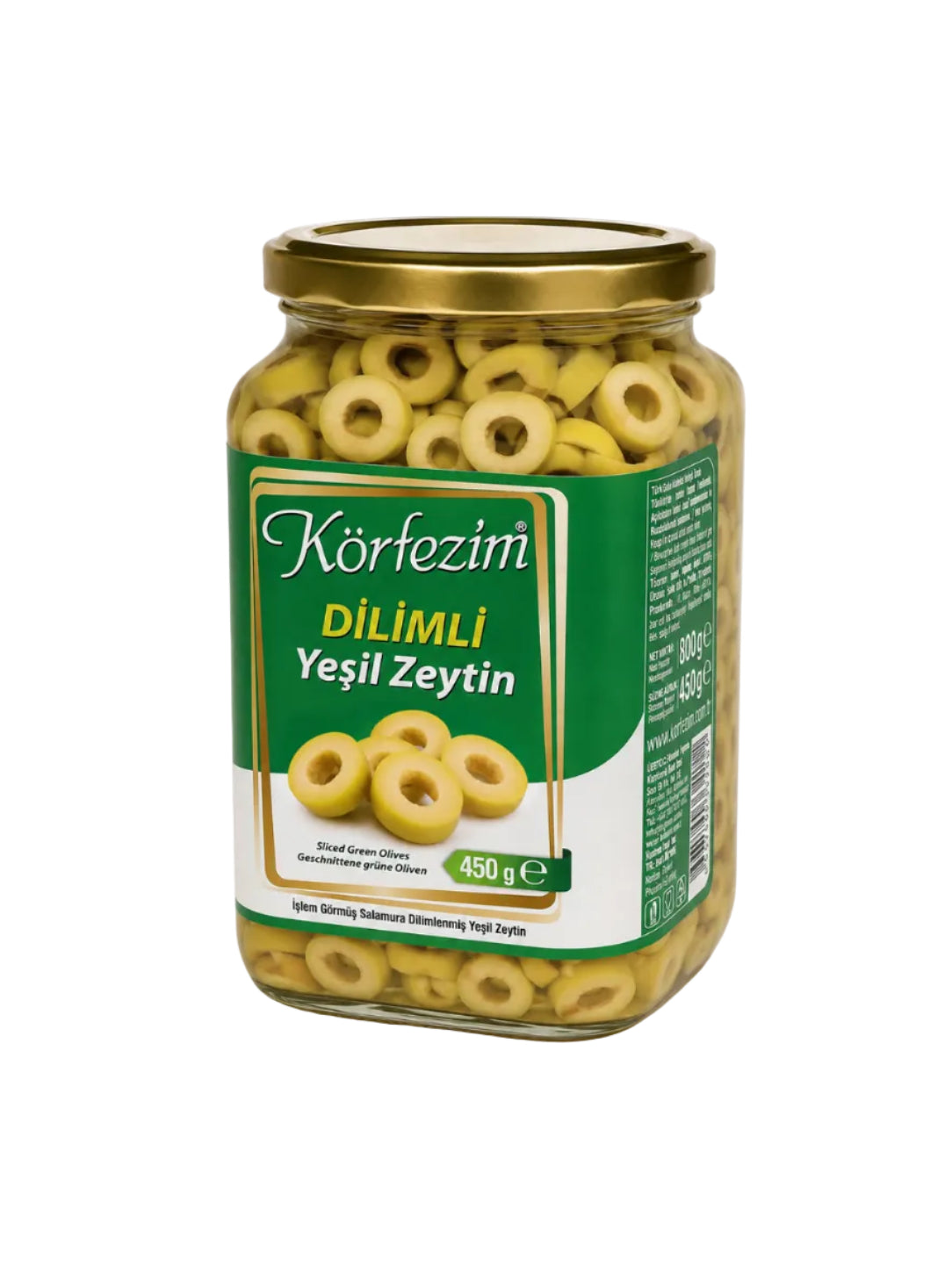 Körfezim Yeşil Dilimli Zeytin  - 450 Gr