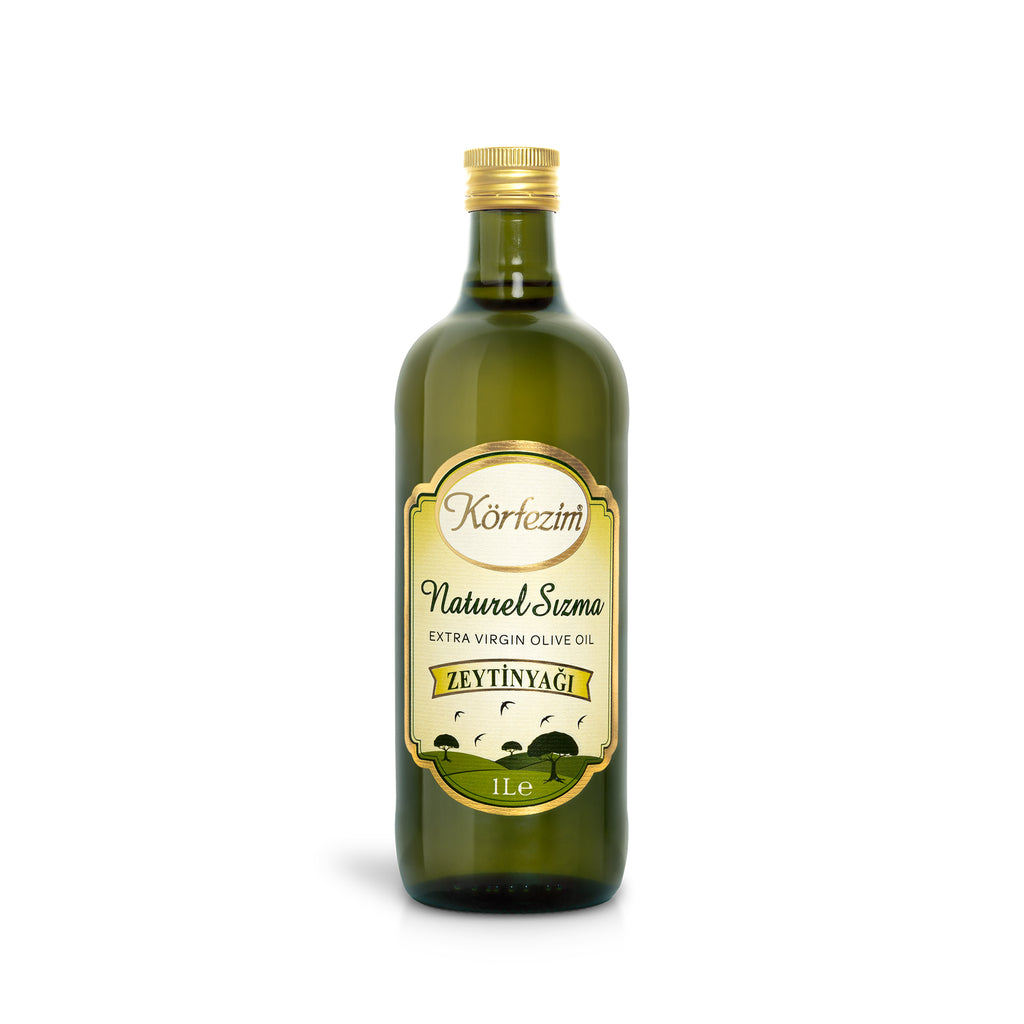 Körfezim Naturel Sızma Soğuk Sıkım Zeytinyağı 1 Lt Premium Şişe