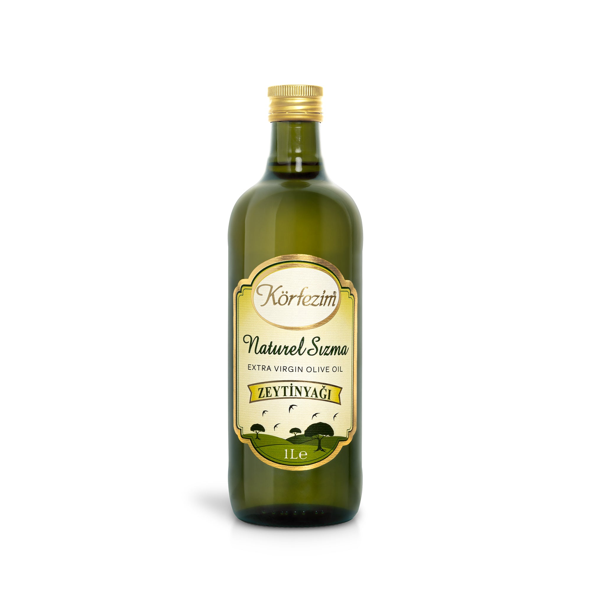 Körfezim Naturel Sızma Soğuk Sıkım Zeytinyağı 1 Lt Premium Şişe