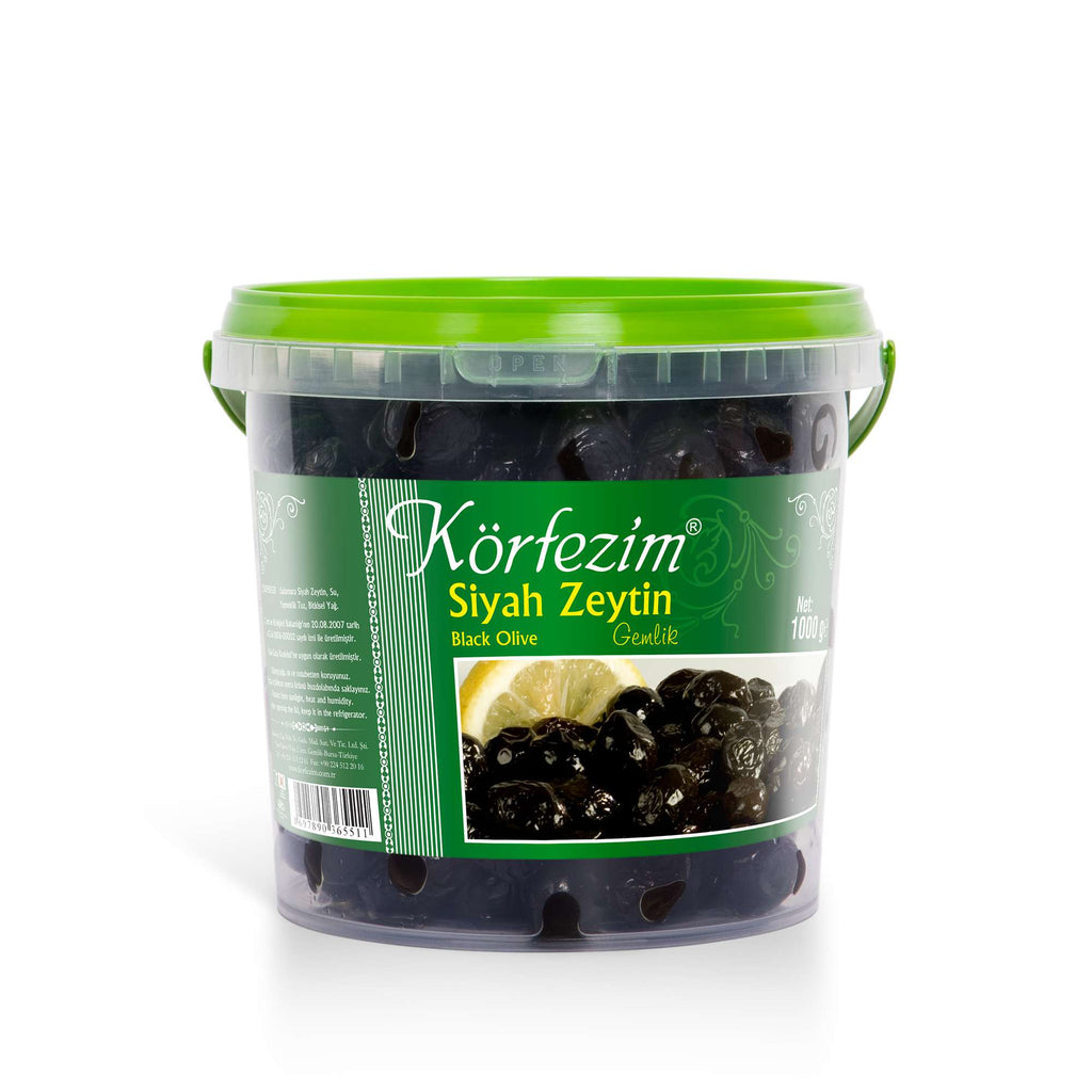 Körfezim Siyah Gemlik Zeytini - (M) - 1 Kg (Kalibre: 261-290)